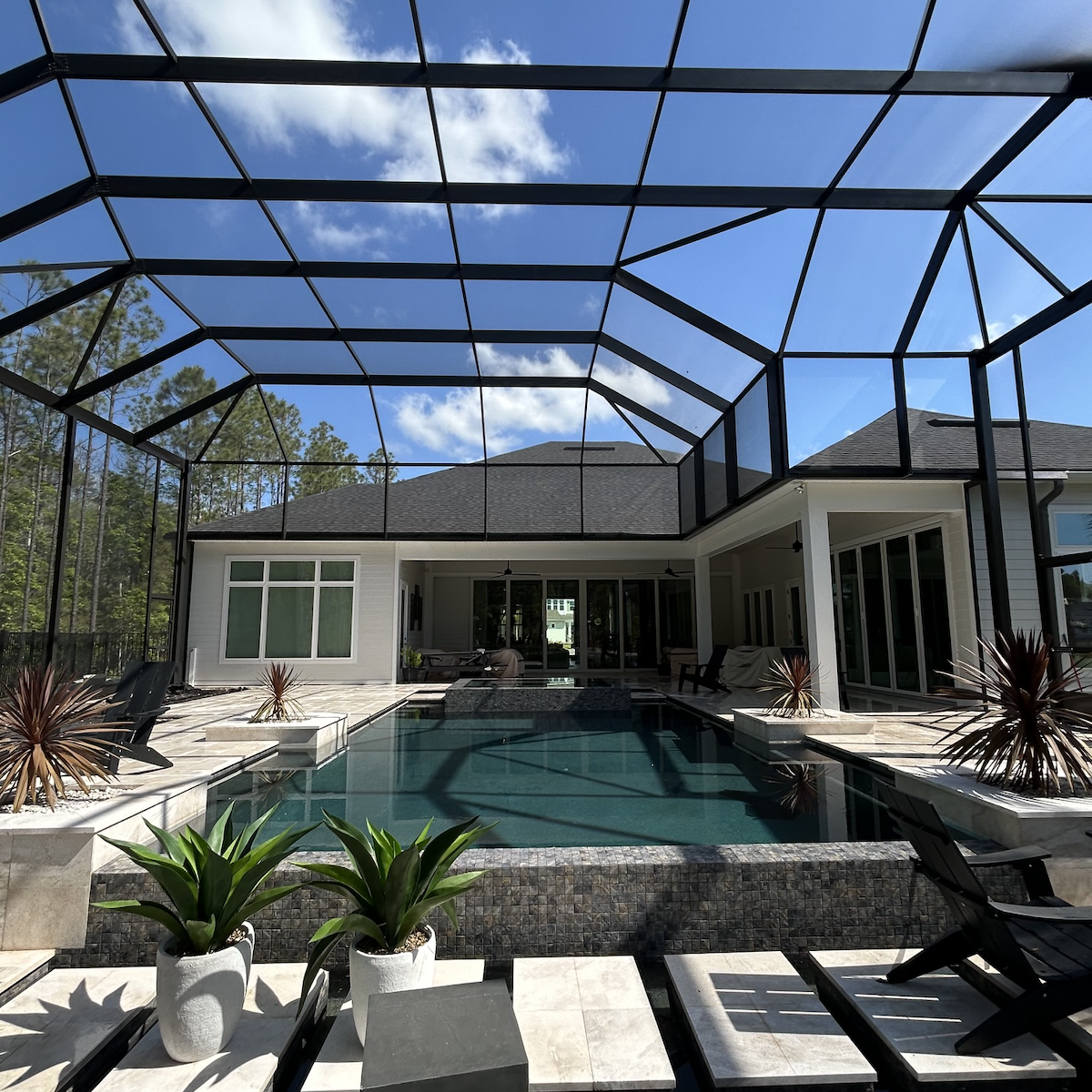 custom pool enclosure built for St Johns FL home in Nocatee